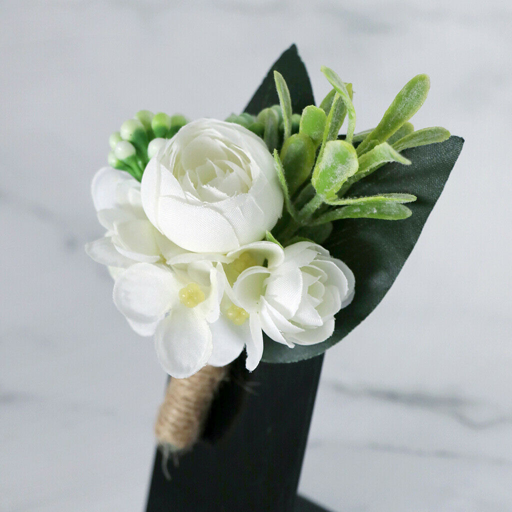 Boutonniere Men Wedding Suit Corsage Wristlet Groom Bride Flowers Prom