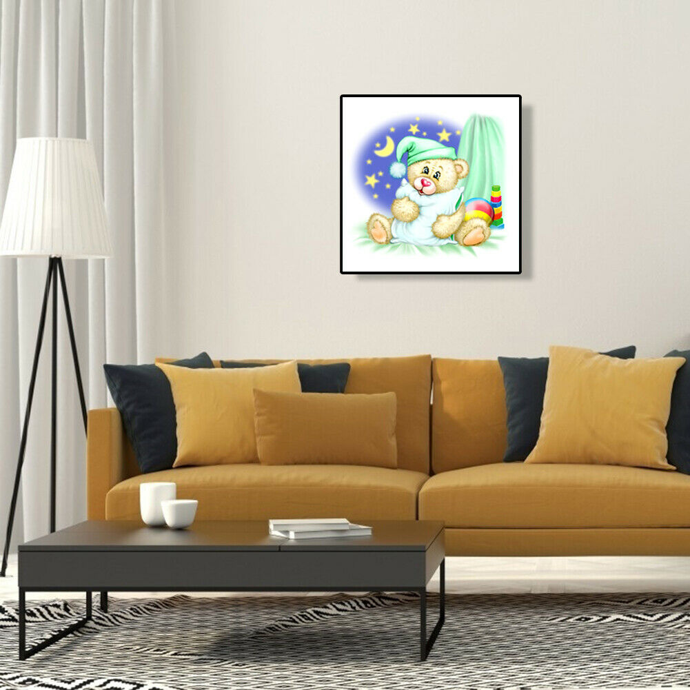 Cartoon Bear 5D DIY Full Round Drill Diamond Painting Mosaic Cross Stitch @