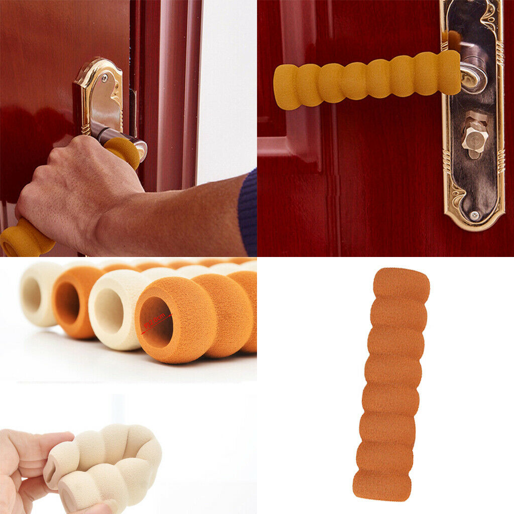 4pcs Spiral Soft Foam Door Handle Covers Door Knob Sleeves for Home Office