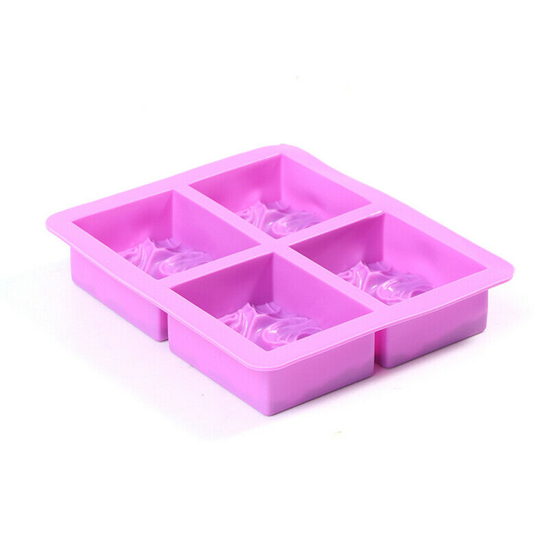 4 Cavity Wavy Flower Silicone Clay Soap Mold Cake Diy Plaster Oil Soap ResinBDA