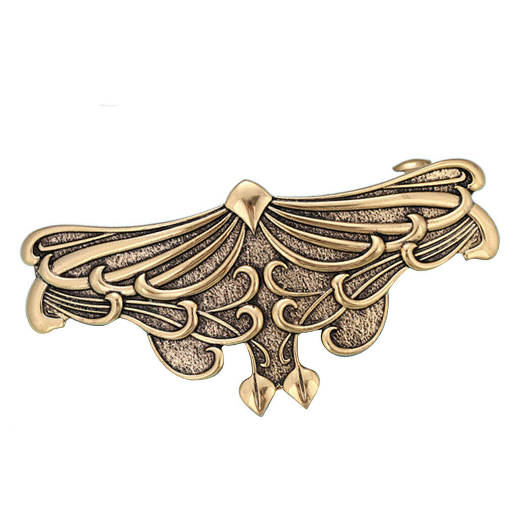 2 Pieces Viking Large Celtic Hairclip Clasp Golden Girl Flower Hair Barrette