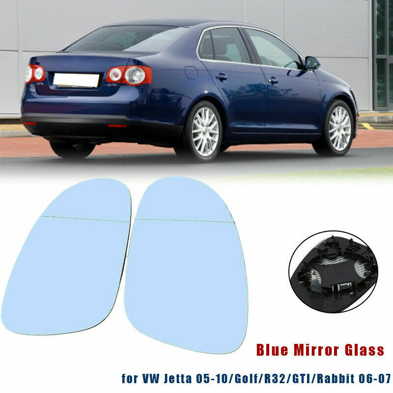 Pair Rearview Mirror Glass Heated Fits VW Golf MK5 Jetta GTI Passat B6 2004-2010