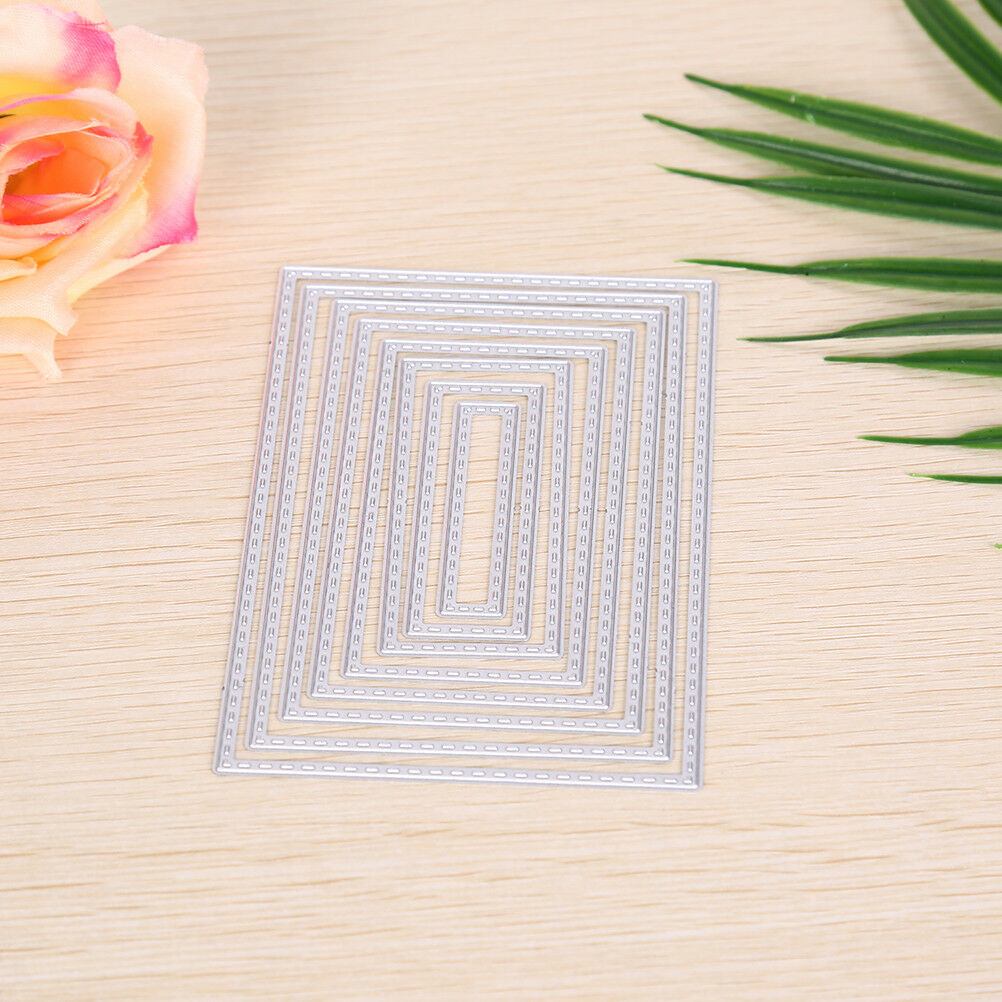 8X Rectangle Metal DIY Cut Die Stencil Scrapbook Album Paper Card Emboss CrE DD