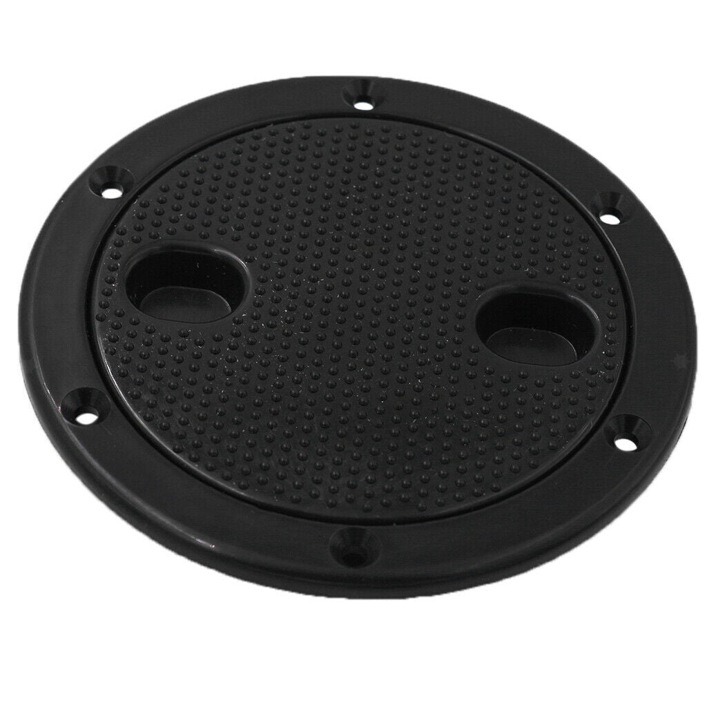 2x 4Inch Marine Screw Out  Out Deck Plate Inspection Hatch Access Black