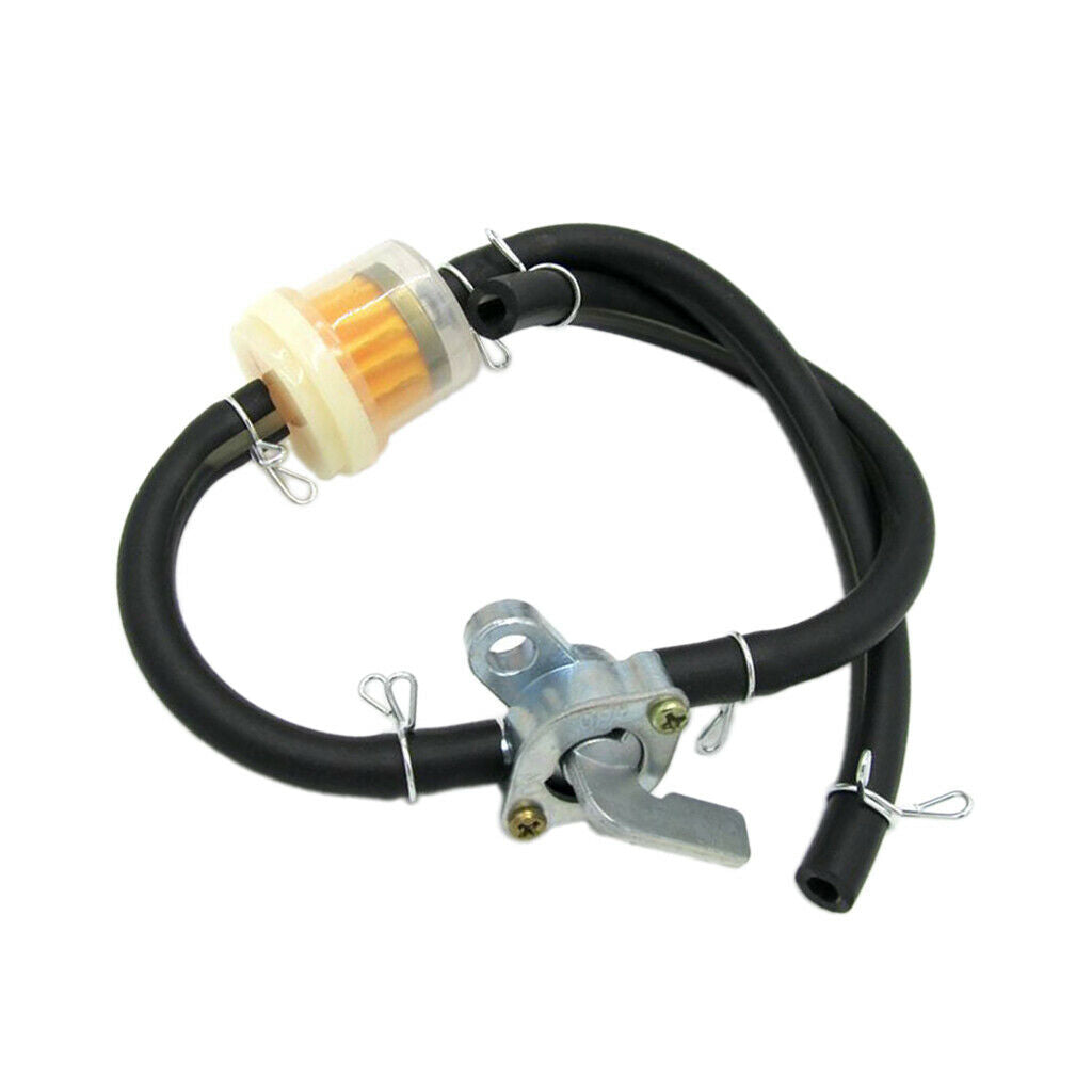 3Pcs Motorcycle Fuel Gas Oil Filter Petrol Line Valve Tap 45cm 50cc-150cc