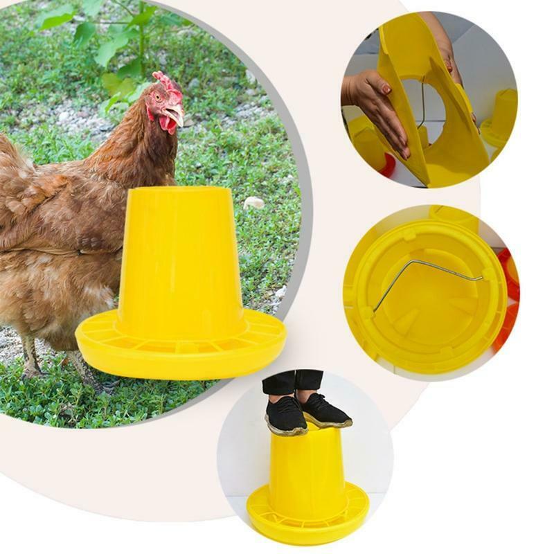 Chicken Poultry V-shaped Entrance Feed Bucket Outdoor Practical Bird Feeder