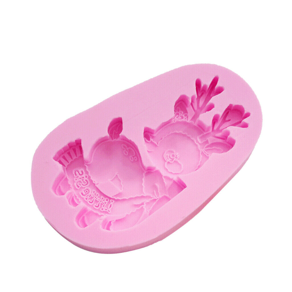 Christmas Deer Silicone Mould Fondant Cake Mold DIY Baking Tool Party Decor
