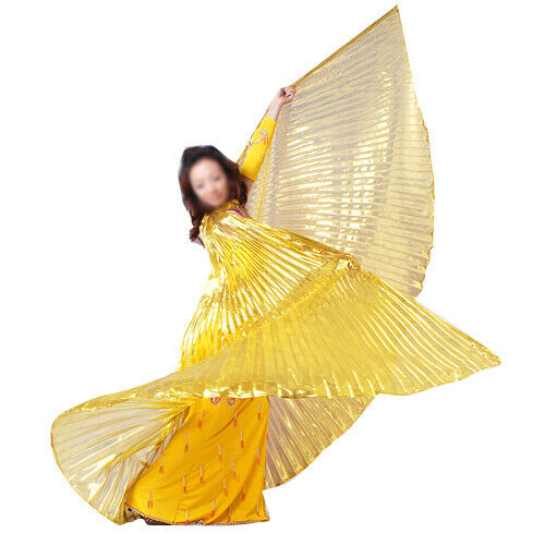 Shining Belly Dance Costume Isis Wings - Golden