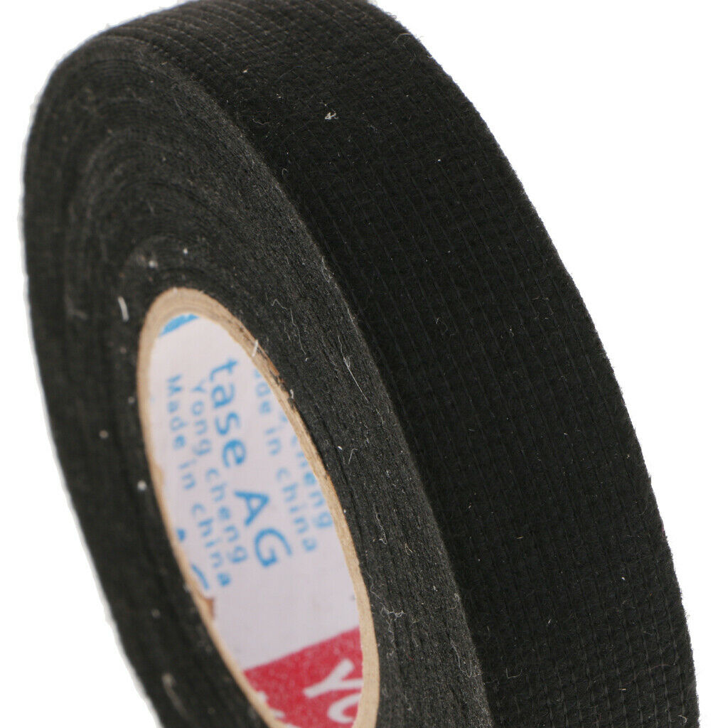 19mm x 15m Black Adhesive Wiring Loom Cloth Tape