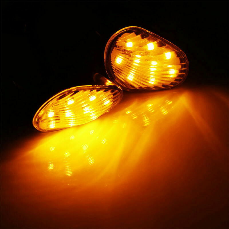 2PCS Motorcycle Turn Signals Lamp Indicator Light For Yamaha YZF R1 R6 R6S Amber