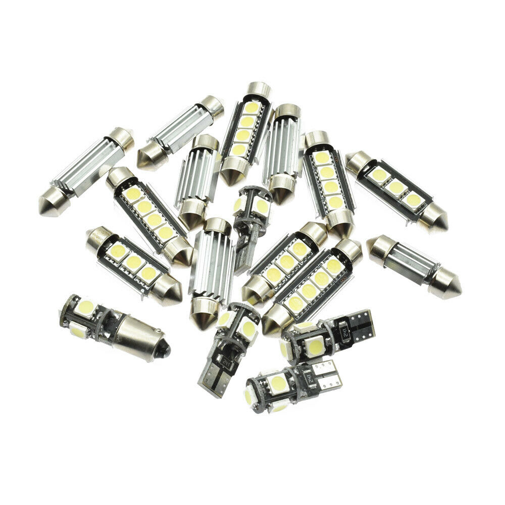 18pcs Car Interior LED White Lamp DC 12V Reading Light for 2003-2011 Volvo XC90