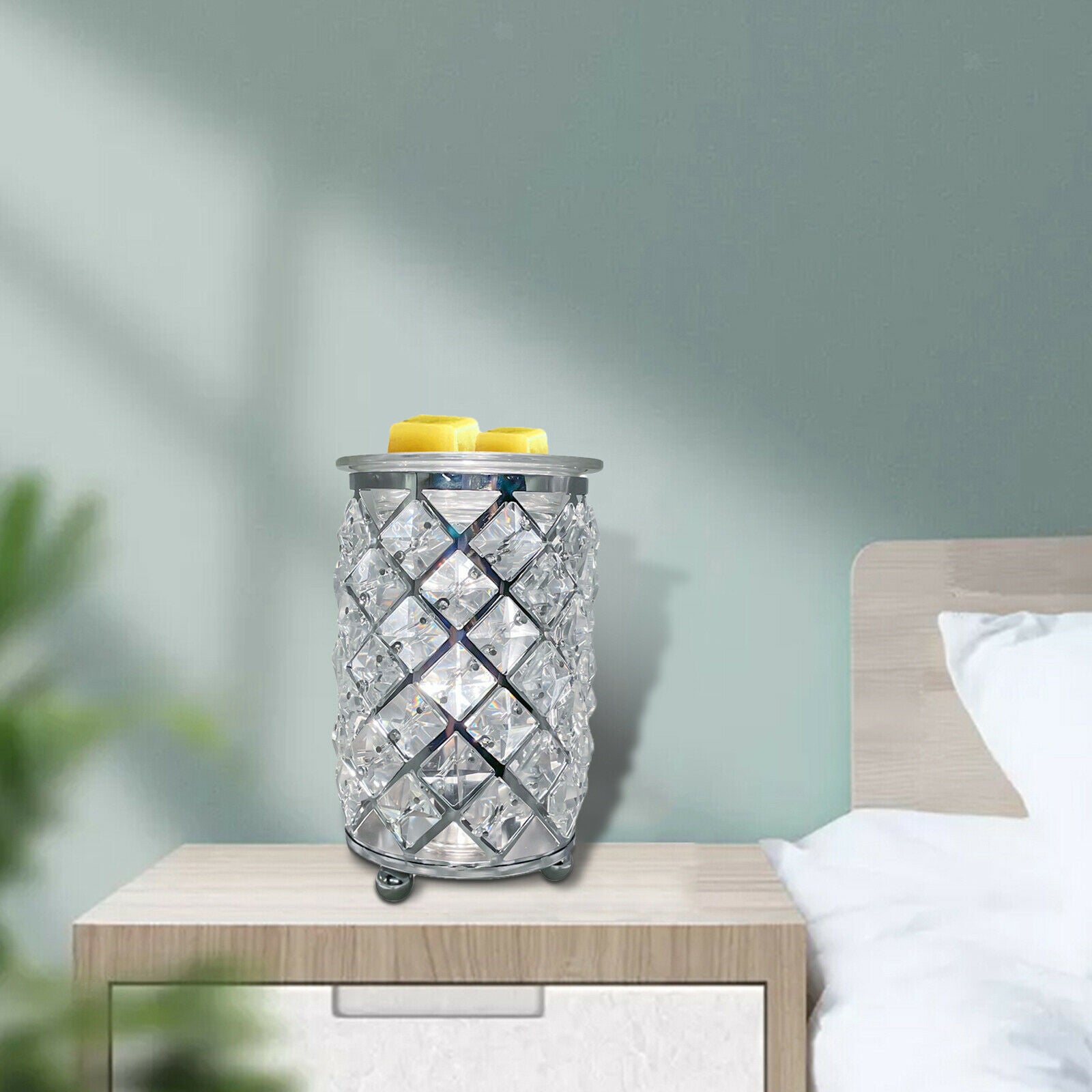 Crystal Scented Thermal Candle Warmer Wax Melter Lamp Home Tabletop Lights