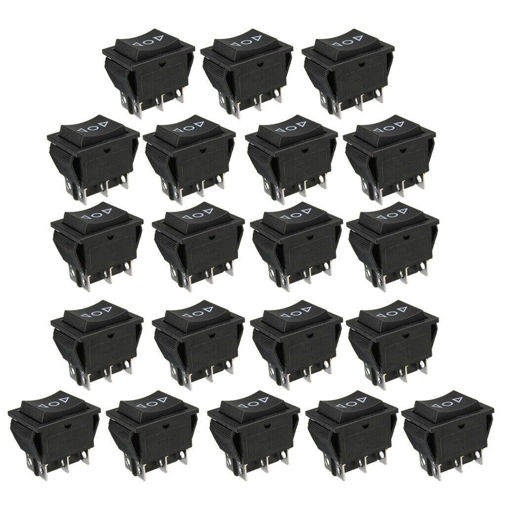 20x 6Pin Car On/Off/On Momentary Power WindowRocker Switch 250V/10A 125V/15A