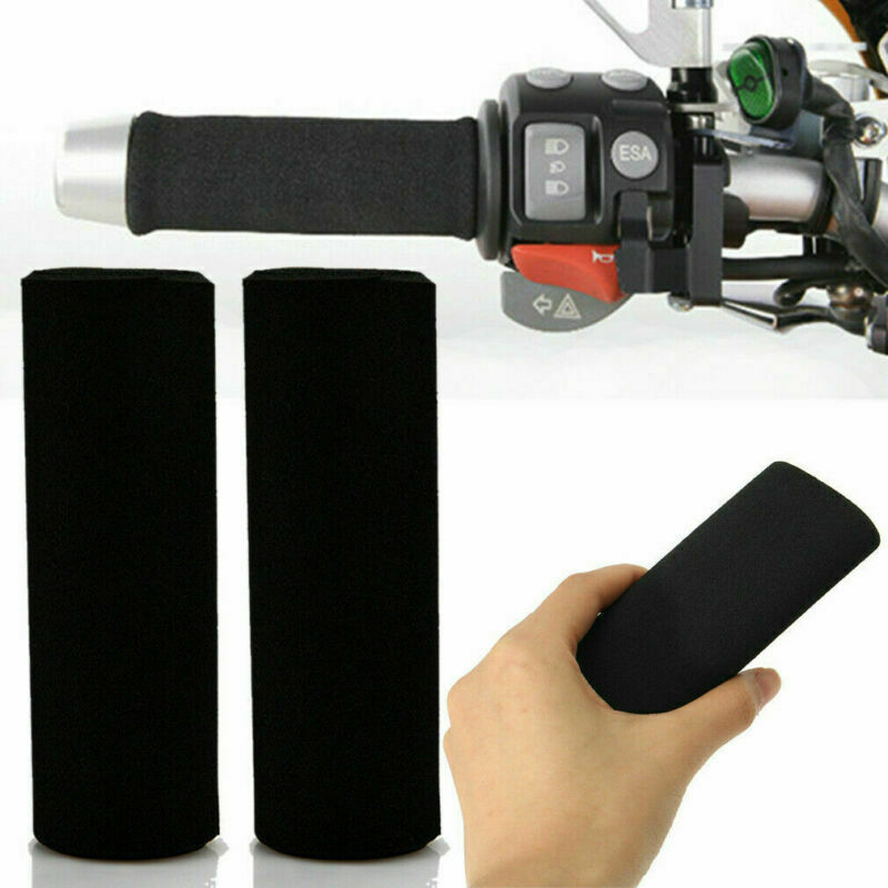 2Motorcycle Anti Vibration Handle Bar Foam Comfort Motorbike Slip Over Grips X2