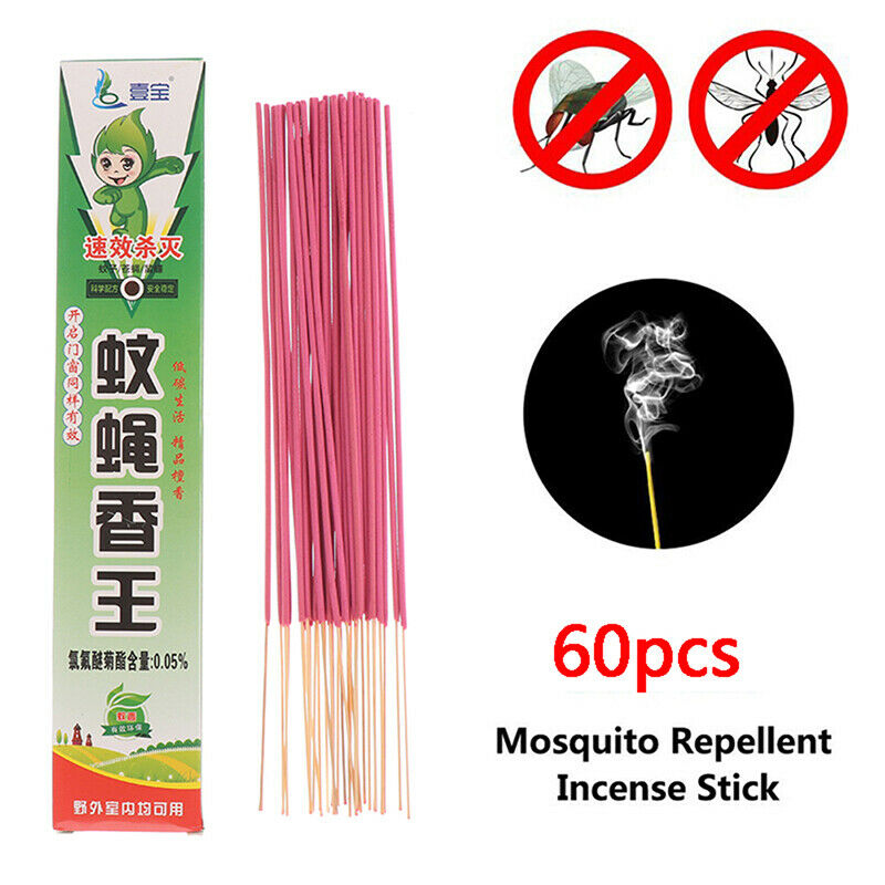 60pcs Anti Mosquito Repellent Stick Safe Natural For Garden Camping Fishi.l8