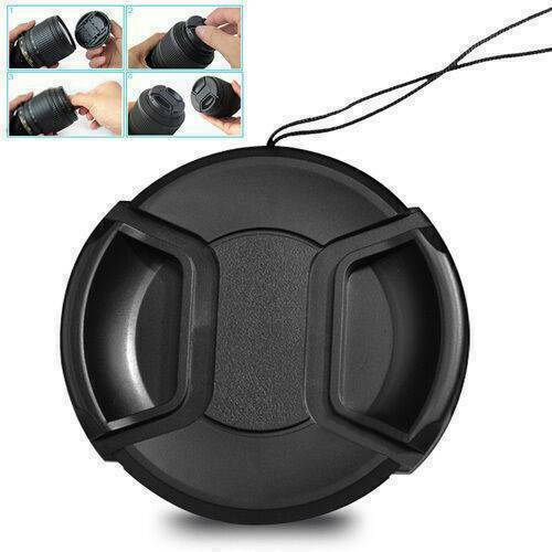 Replacement 77mm Front Lens Cap Center Snap on Lens Caps Fit For DSLR Camera AU