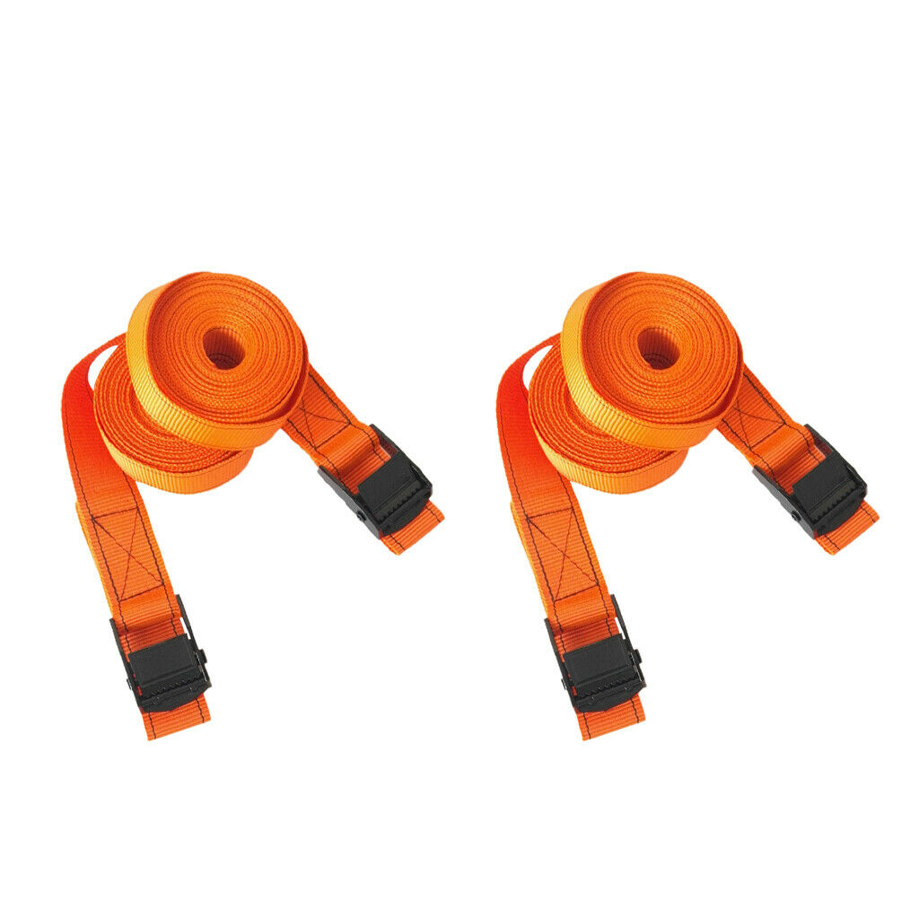 4Pcs Roof Rack Surfboard/Kayak/ Tie-down Straps Belt 25mmx5m with Cam Buckle