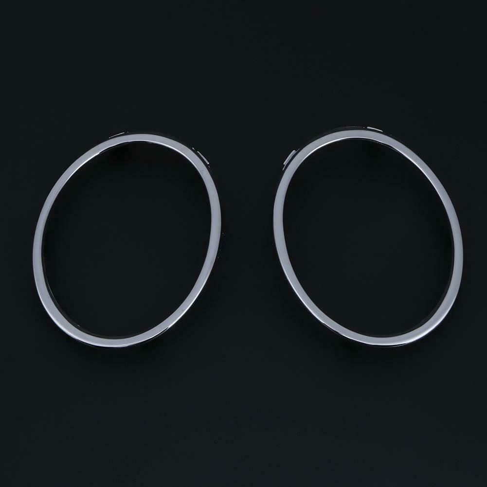 1 Pair Electroplating Front Fog Light Rings Trim Cover for Audi A4 B8 09-12 @