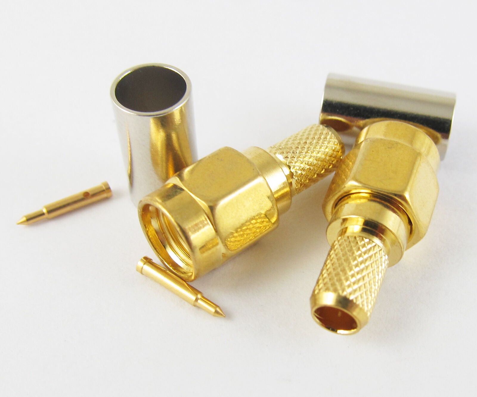 10pc SMA Male Plug Straight Crimp for RG58 RG142 RG223 RG400 LMR195 RF Connector