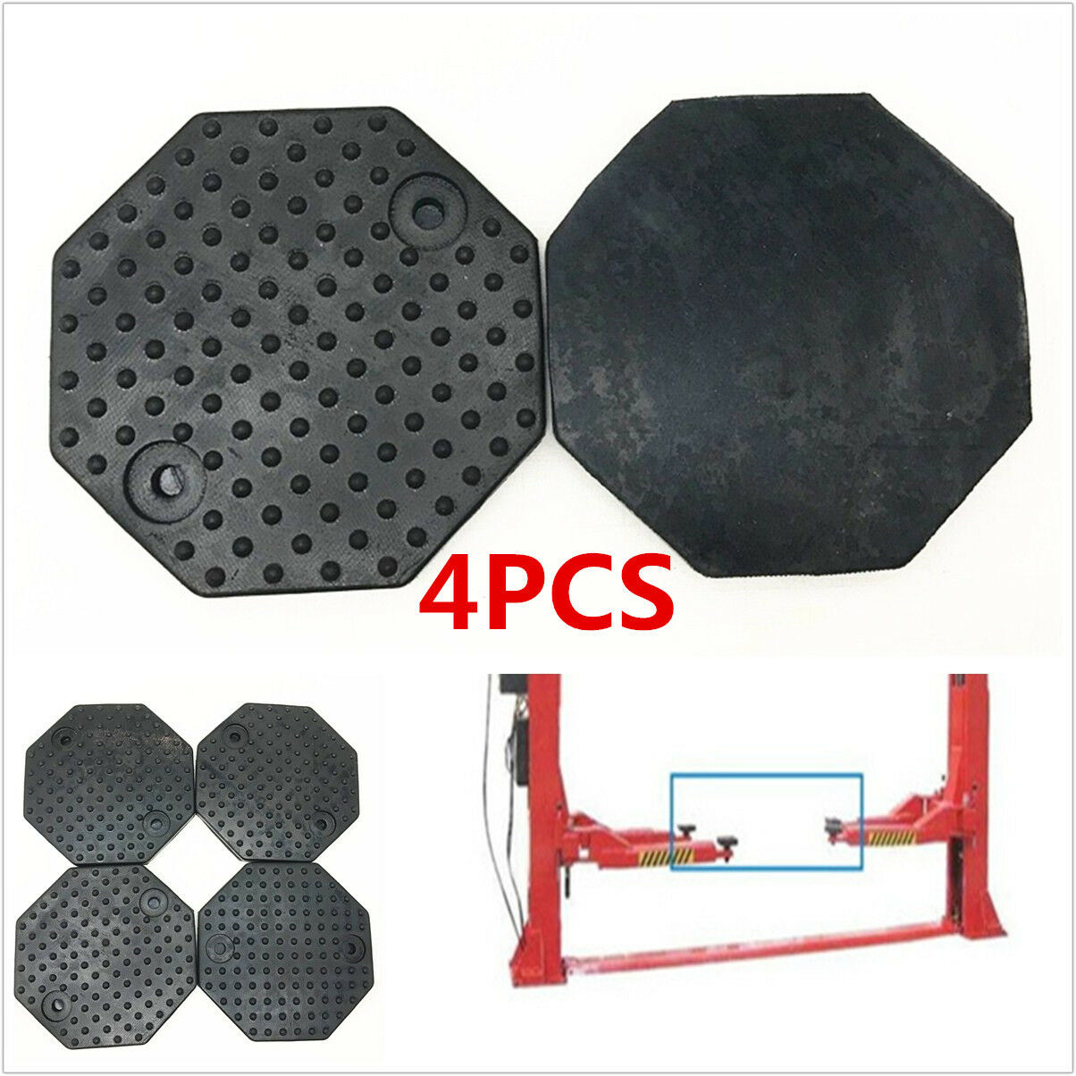 4pcs 135*10mm Heavy Duty Rubber Arm Pads Car Lift Accessories for Truck Hoist
