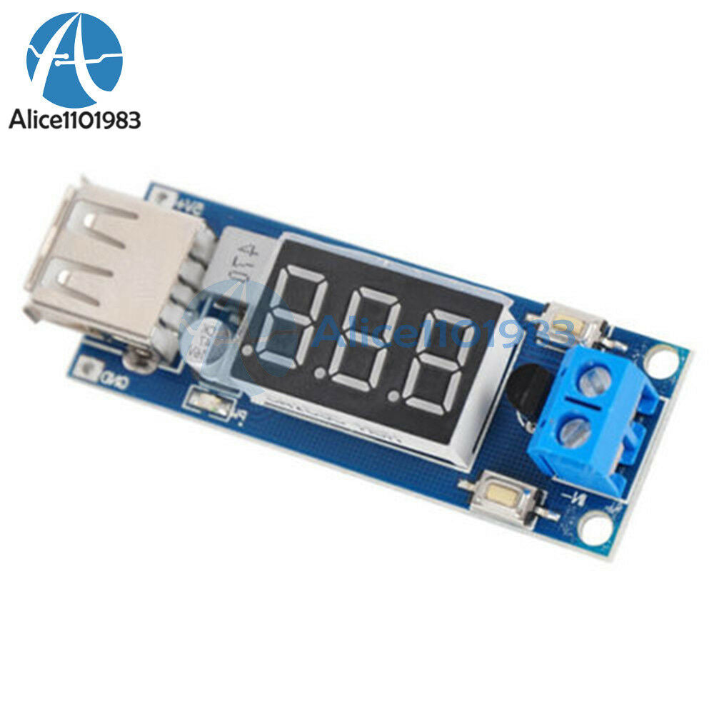 2PCS 2A USB Charger DC-DC 4.5-40V To 5V Step-down Converter Voltmeter Module