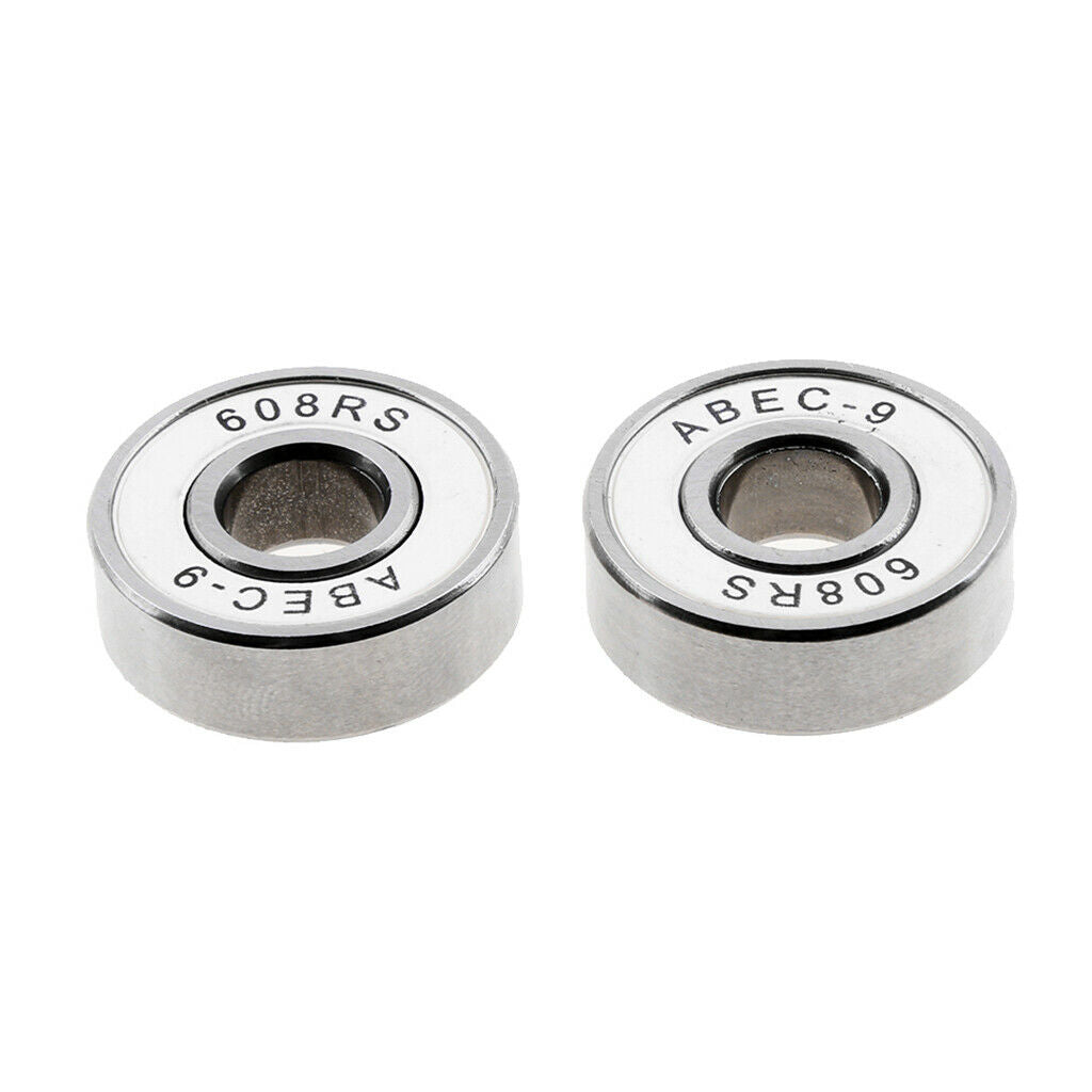608rs Skateboard Bearing 8mm Bearing for Longboard Inline Hockey White+Black