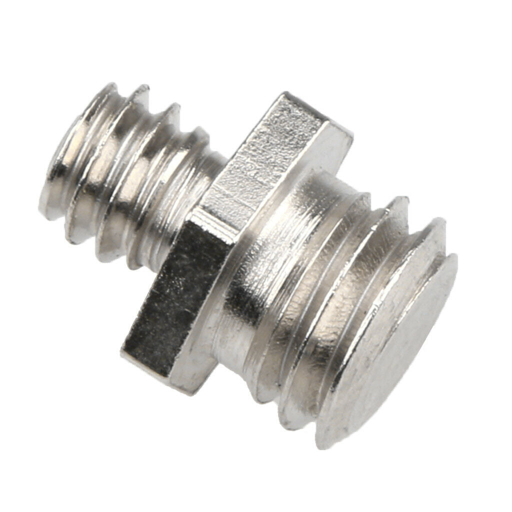 2 Pcs Iron 1/4" Male to 3/8" Male Threaded Screw Adapter Tripod Screw Conver