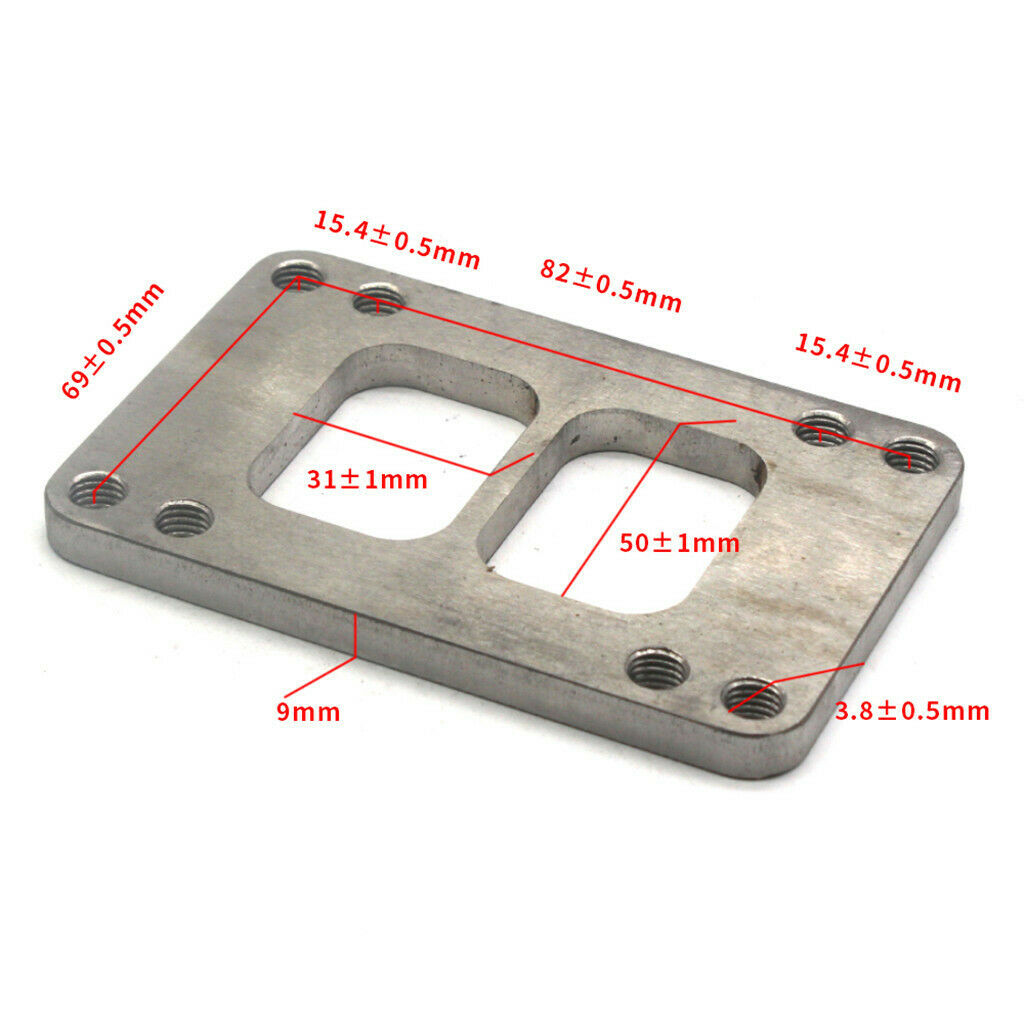 New Heavy Duty Turbo Flange Adapter For T6 To T4 Divided Exhaust 8 Holes