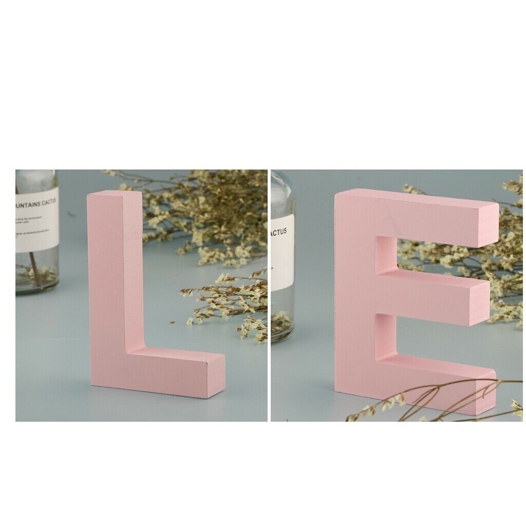 2Pieces Letter L E Wooden Letter Number Name Sign Wedding Birthday Decor