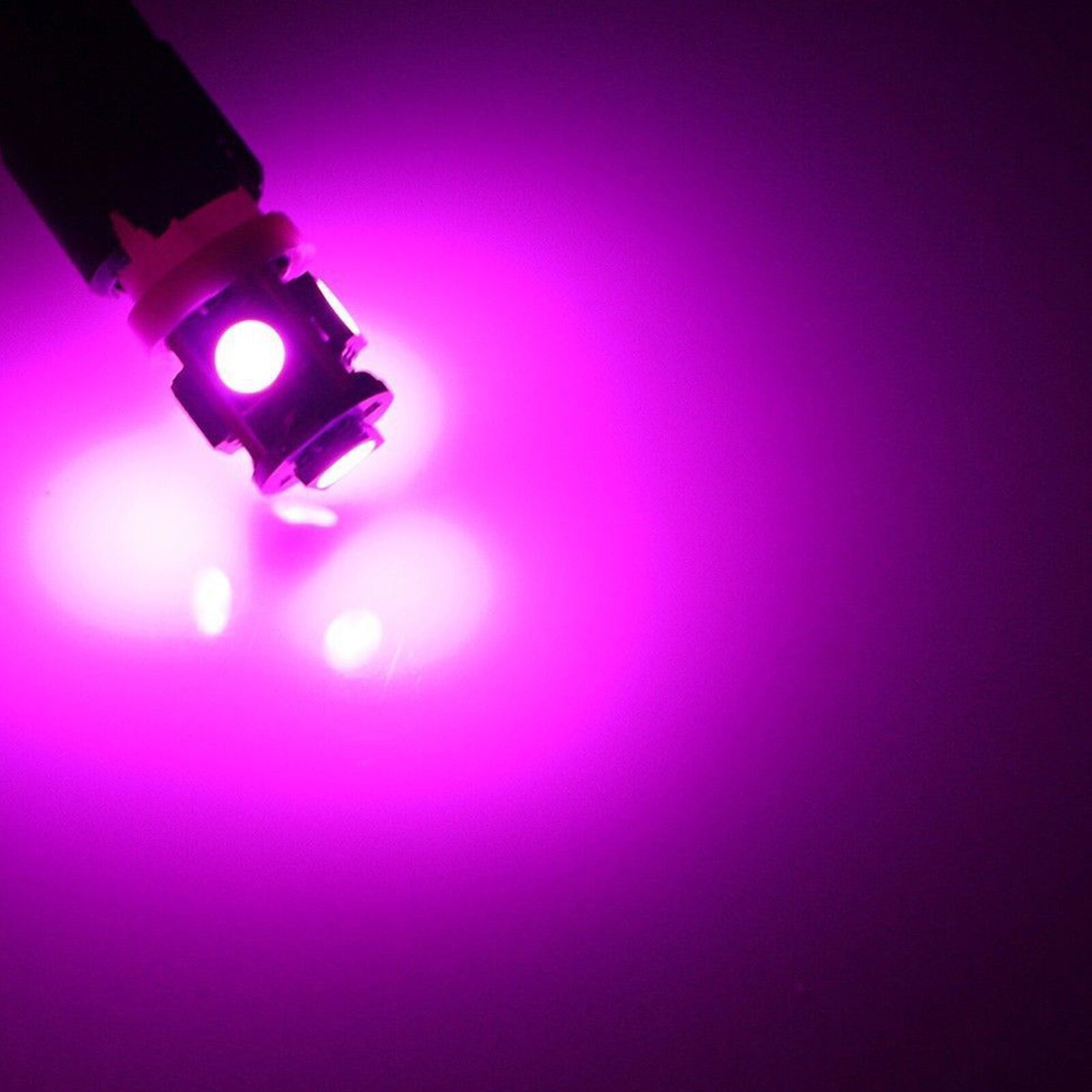 2pcs Bright Pink T10 Wedge 5-SMD 5050 LED Light bulb W5W 2825 158 192 168 194 QY