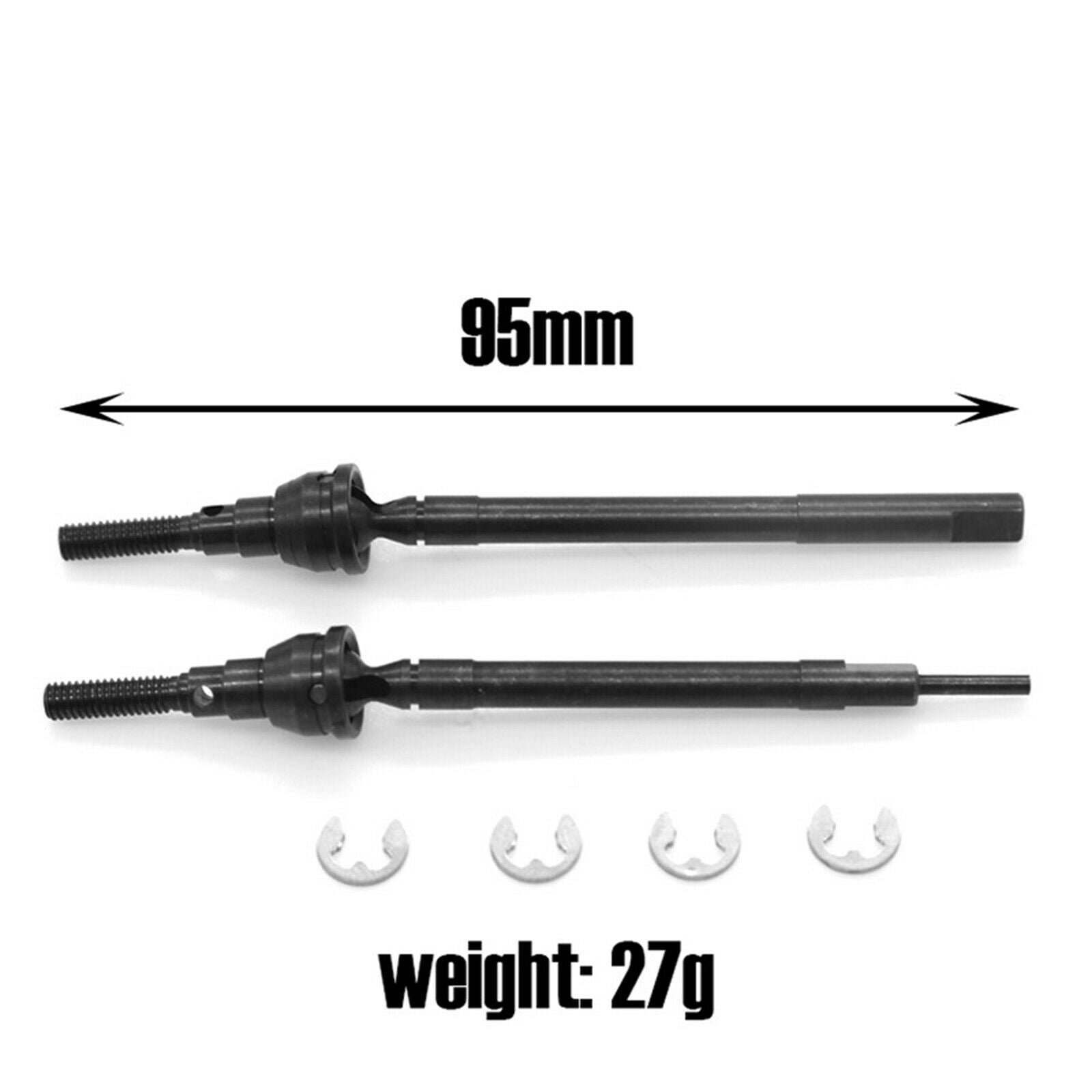 2x RC Car Metal Front Axle CVD Joint Drive Shafts for Tamiya CC02 Vehicles