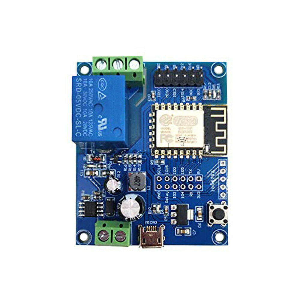 DC5-80V Power Supply ESP8266 WIFI Relay Module ESP-12F Development Board