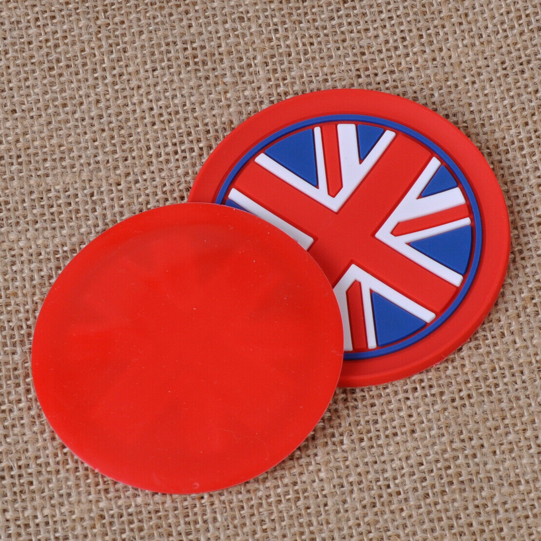2x Union Jack Car Cup Mat Holder Coaster Fit for MINI COOPER S R55 R56 R57 AT