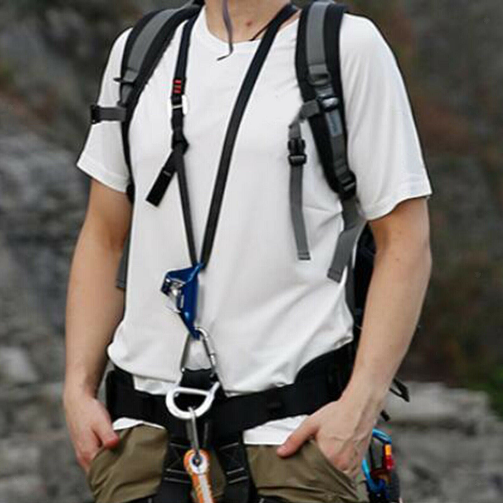 Climbing Chest Ascender Rock Climbing Shoulder Strap Sling Webbing Equipment