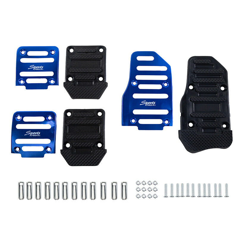 Blue Universal Car Non-Slip Manual Brake Foot Pedal Pad Cover Accessories