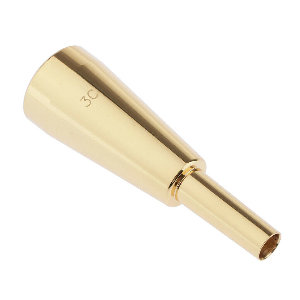 Trumpet Mouthpiece Beginner Gift Professional 3C/7C Size Golden Plated