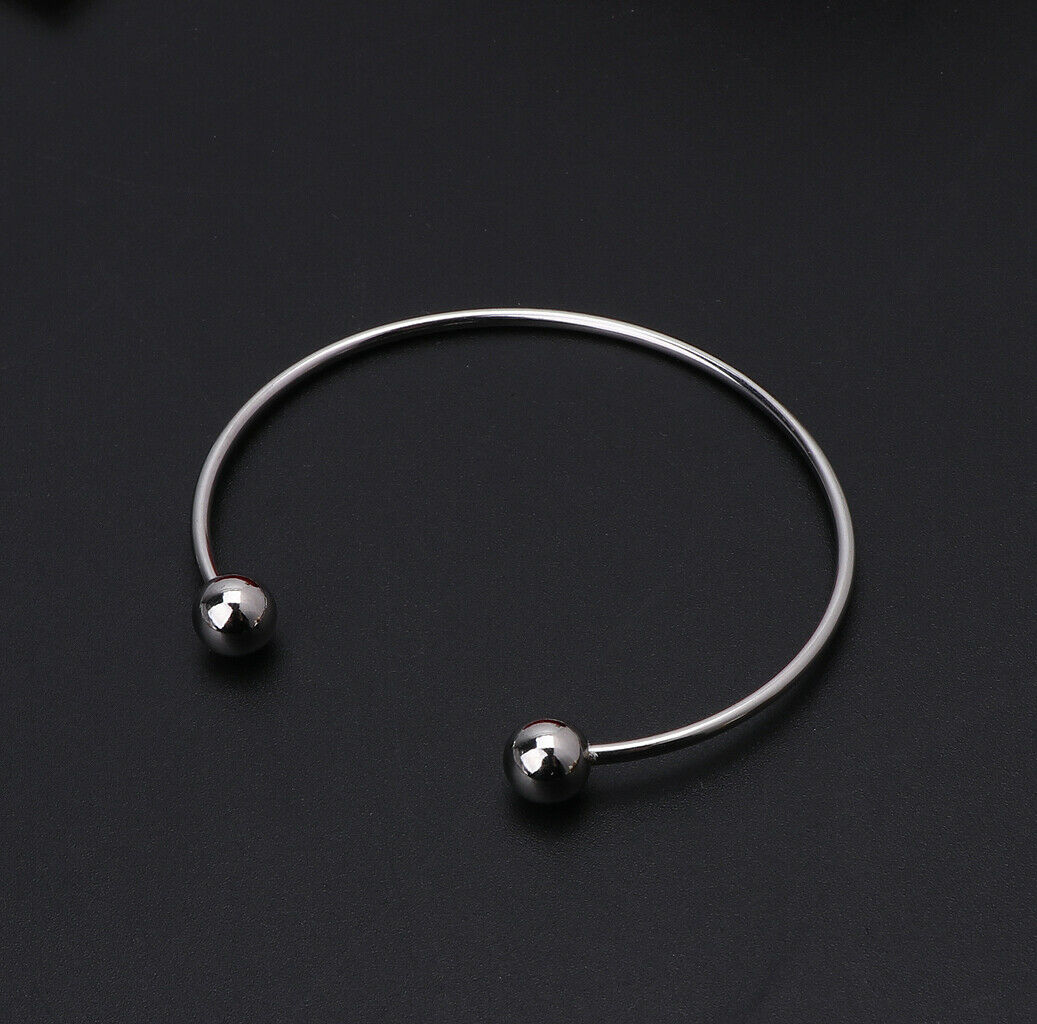 Ball Closure Adjustable Wire Blank Bracelet Expandable Bangle Jewelry Making DIY