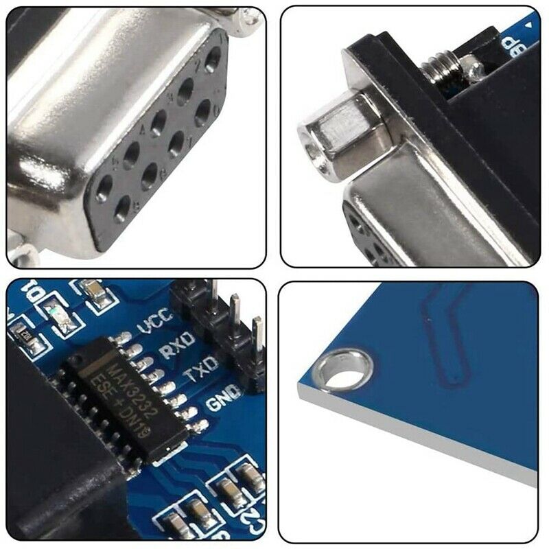 5 Pcs MAX3232 3.3V to 5V DB9 Female RS232 Serial Port to TTL Converter ModulN2R9