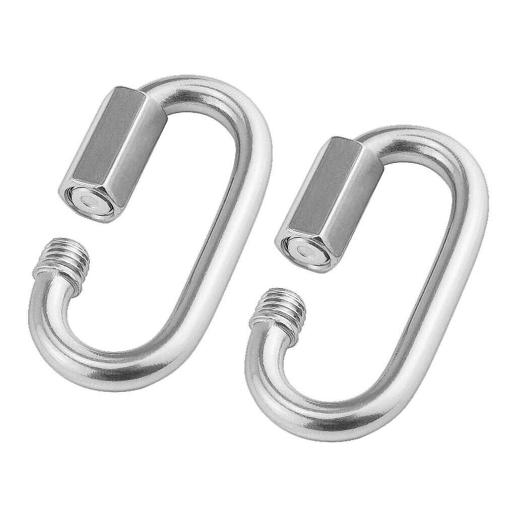 Quick Link Screw Lock Chain Fastener Hook Carabiner 304 Stainless Steel
