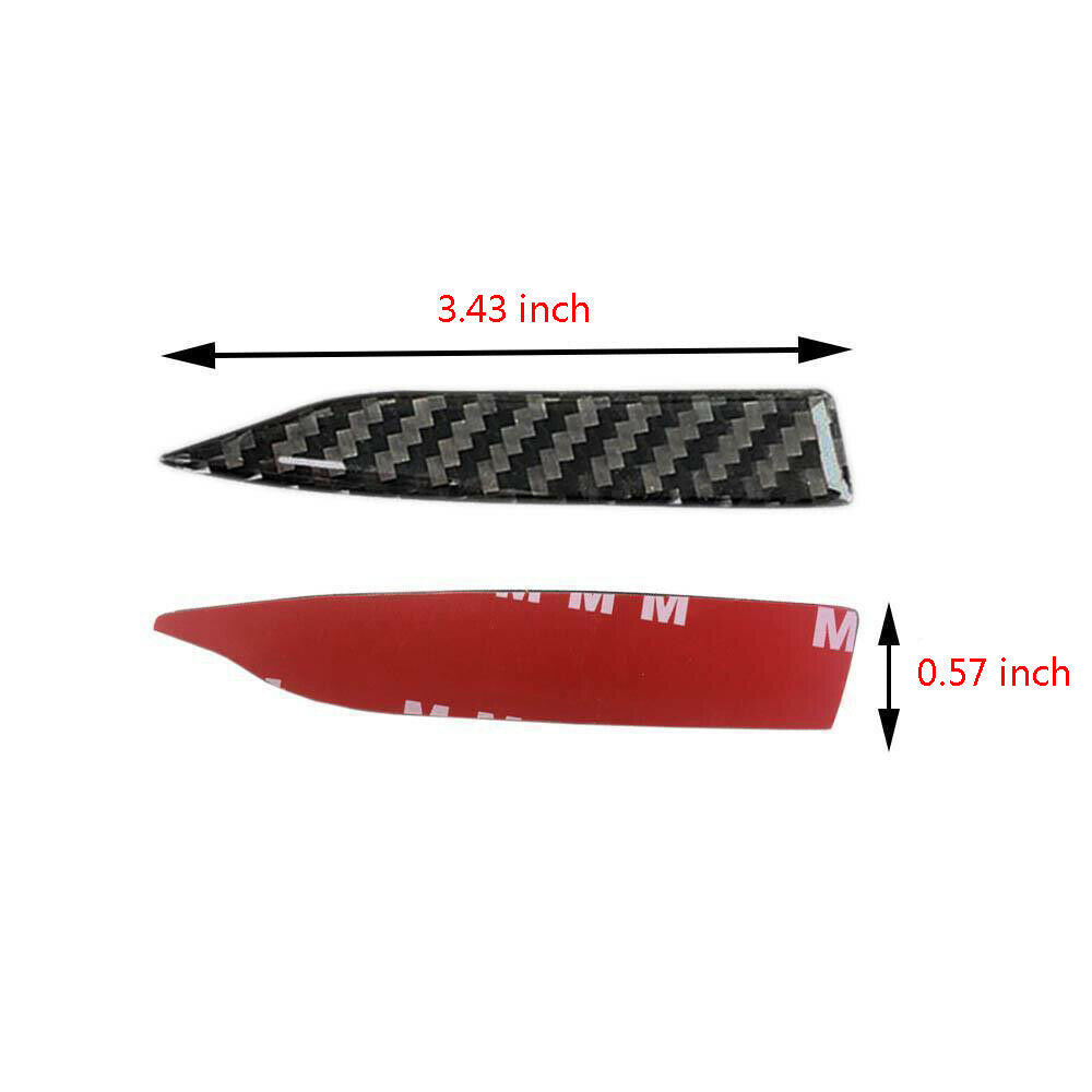 Universal Car Carbon Fiber Rearview Mirror Trim Protection Stickers Decoration