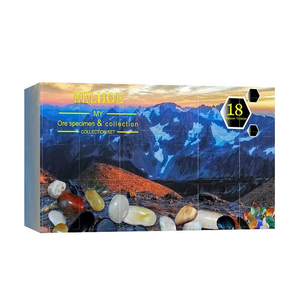 Christmas for Kids 18 Grids Mineral Gift Box Toys Christmas Ore Blind Box Toys