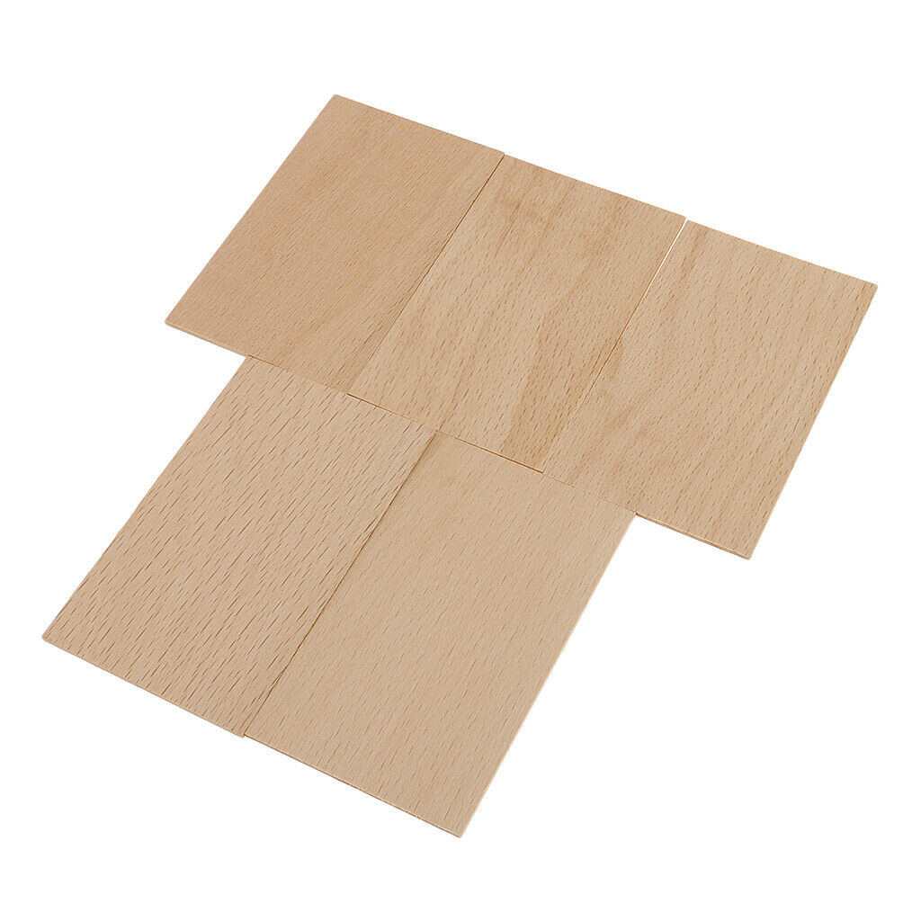2mm Thick Rectangle Solid Wood Slice for Making Sand Table Modeling