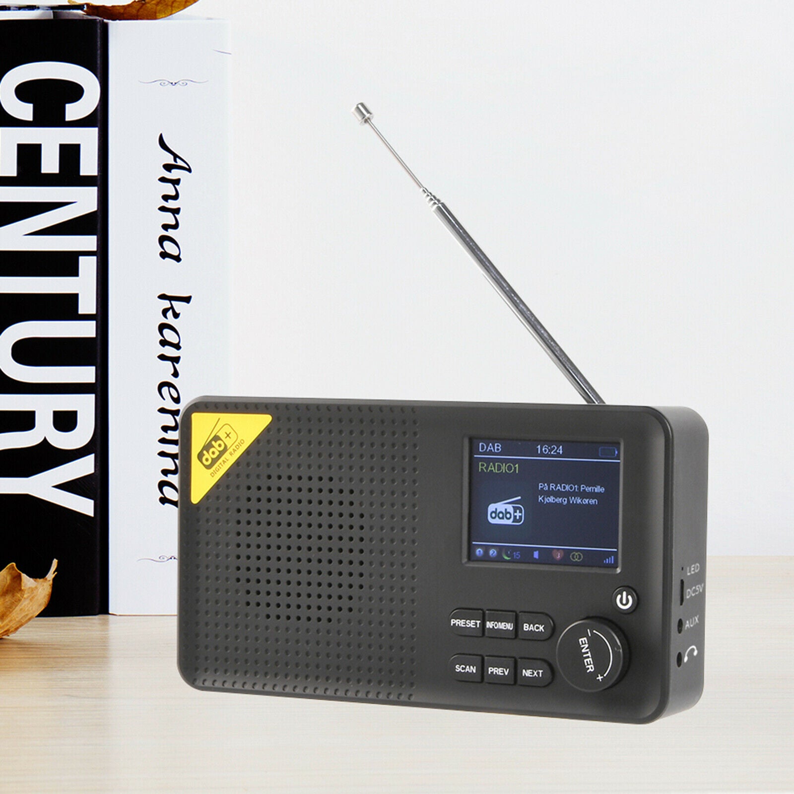 Digital Radio DAB/DAB+ FM Receiver Headphones Output Home Office Gift Elder