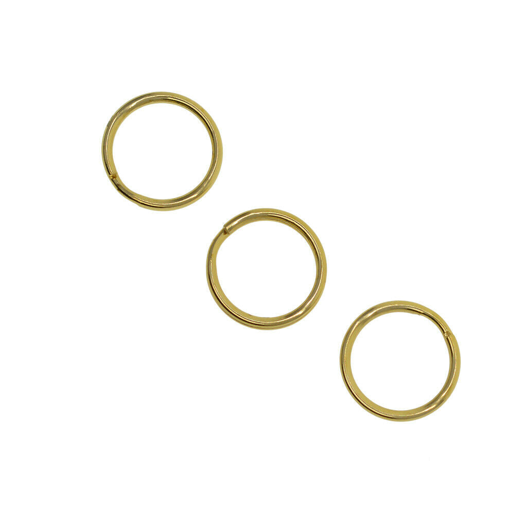 20pcs Brass Split Key Rings Keys Chain Bag Charms Clasp Loop Findings 15 mm