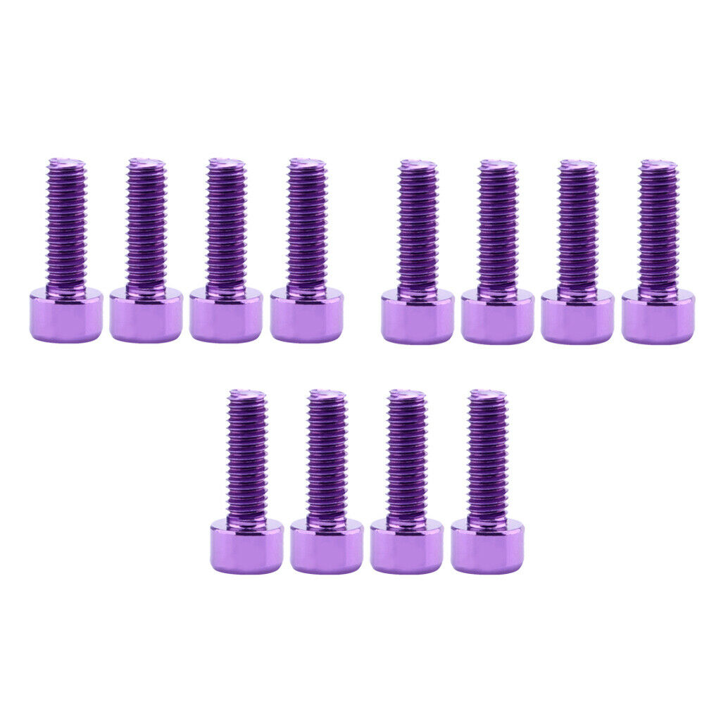 12x Lightweight Bike Water Bottle Cage Holder Bolts Screws Durable Bicycle