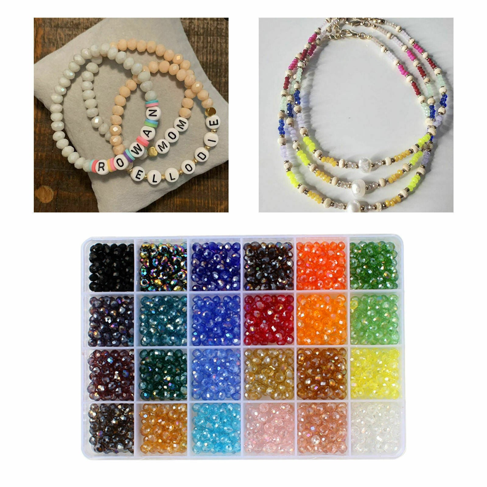 Glass Crytal Round Chip Stone Beads for Jewelry Making, Ring Making Crystal