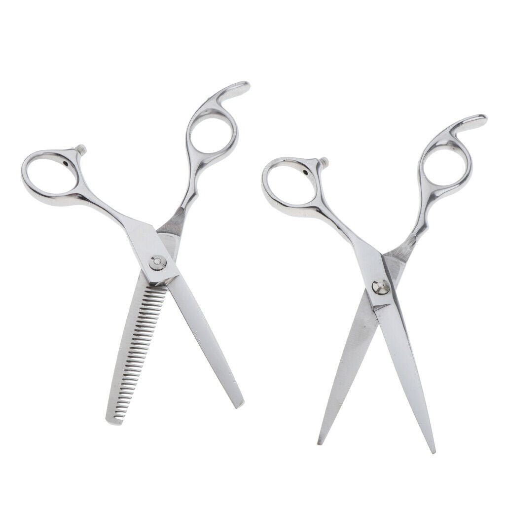 Pack of 12 Hairdressing Scissors Salon Hair Cutting Shears & Cape Kit Sharp