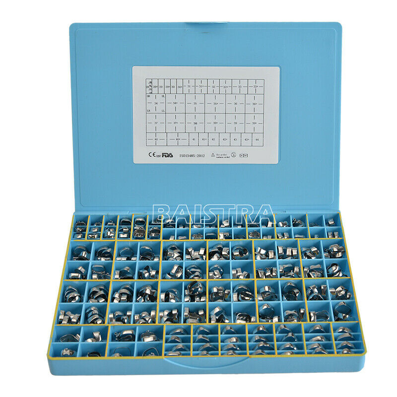 340pcs Dental Orthodontic 1st Molar Bands M Series Buccal Tube Roth 0.022" U2/L1