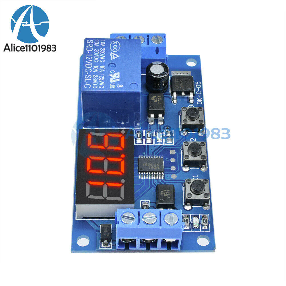 12V LED Home Automation Delay Timer Control Switch Relay Module Digital display