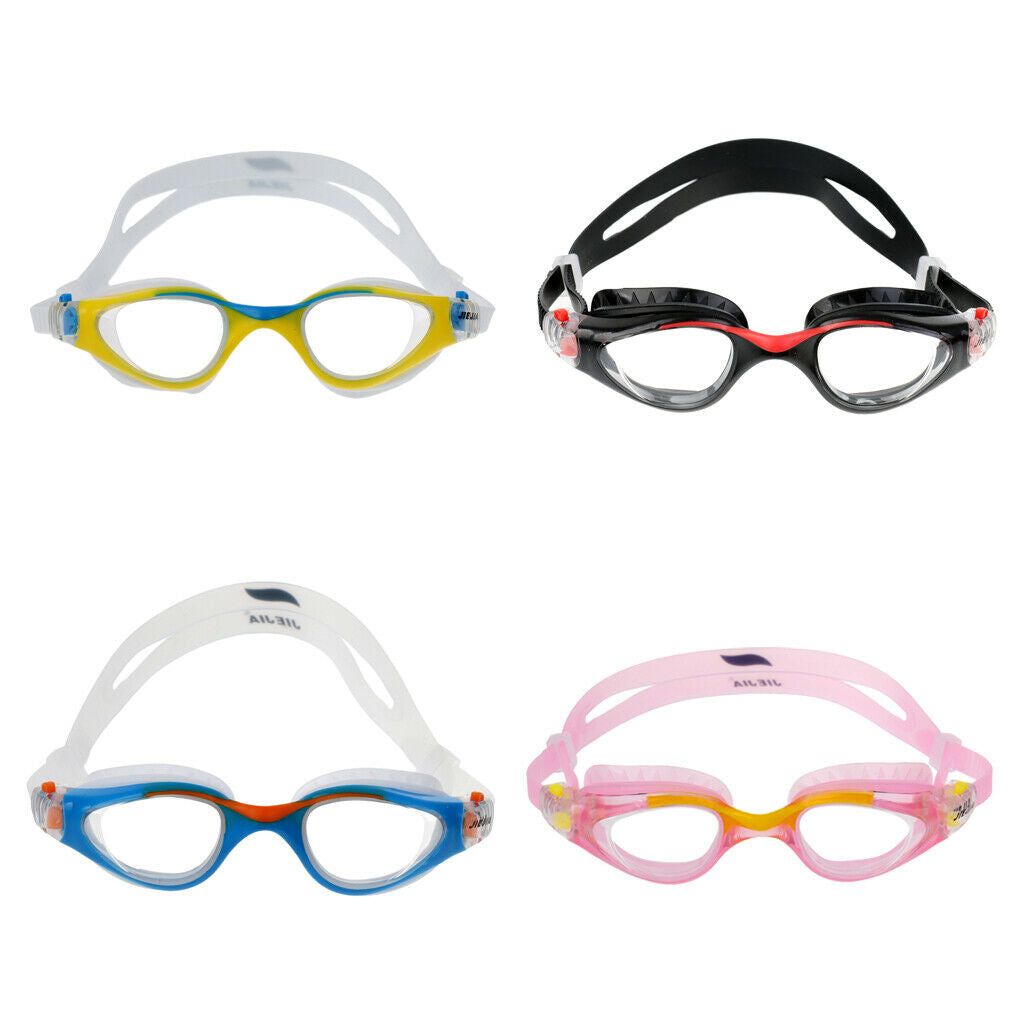 Kids UV Protection Silicone Swimming Goggles Anti-fog Swim Glasses Yellow